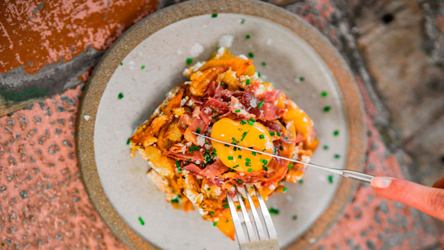 Un plato del restaurante del Dynamic Hotel